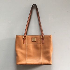 Dooney & Burke brown leather Saffiano Lexington